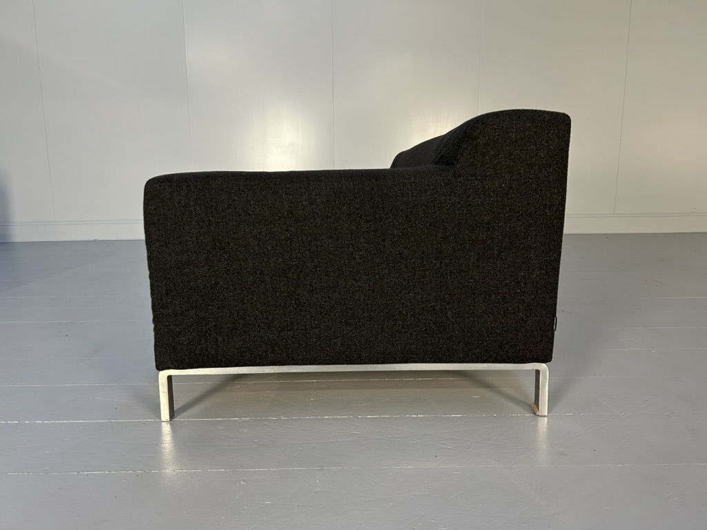 Zanotta "Greg" 2.5-Seat Sofa - In Dark Grey Wool - Image 6