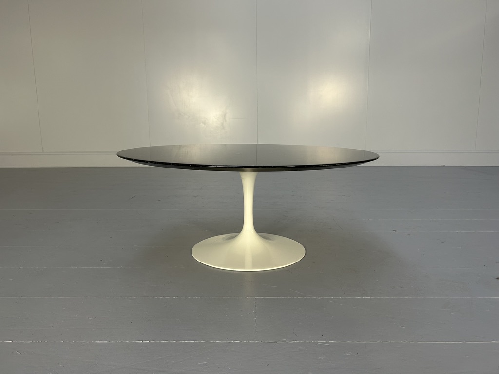 Knoll Studio "Saarinen" Tulip Side Coffee Table - In Nero Marquina Marble
