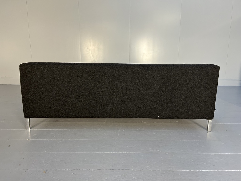 Zanotta "Greg" 2.5-Seat Sofa - In Dark Grey Wool - Image 4