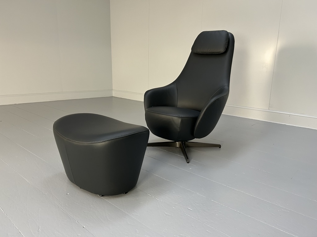 B&B Italia "Harbor" Armchair & Ottoman - In "Gamma" Leather