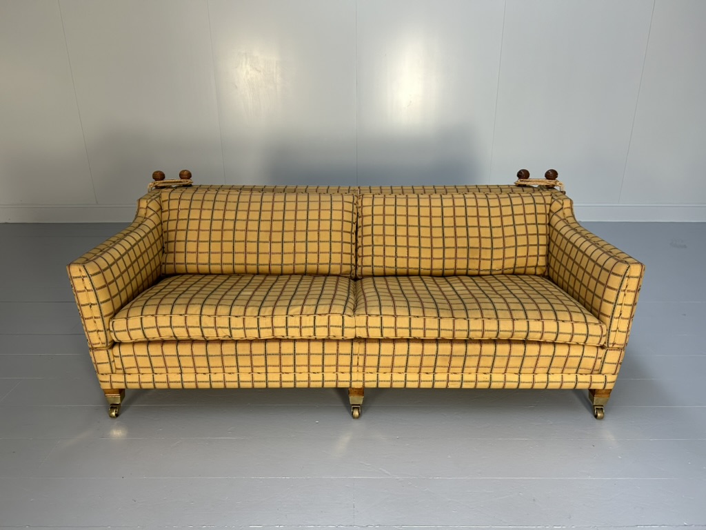 Duresta "Trafalgar" 3-Seat Sofa - In Gold Stripe Fabric - Image 7
