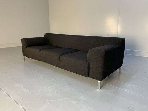 Zanotta "Greg" 3-Seat Sofa - In Dark Grey Wool