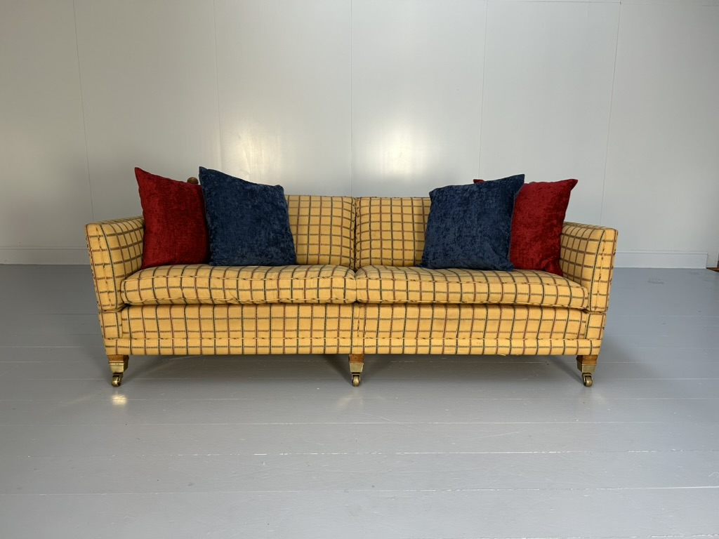 Duresta "Trafalgar" 3-Seat Sofa - In Gold Stripe Fabric - Image 12