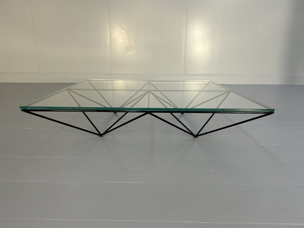 B&B Italia "Alanda 18" Coffee Sofa Table - Metal and Glass