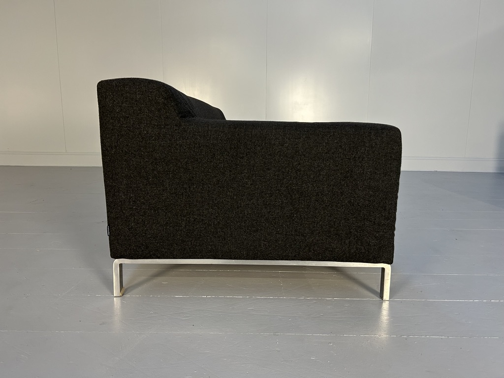 Zanotta "Greg" 2.5-Seat Sofa - In Dark Grey Wool - Image 5