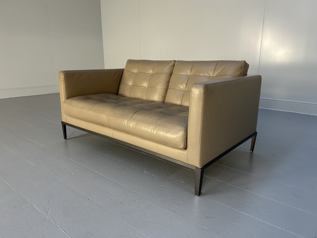 B&B Italia "AC Lounge ALG152" Compact Sofa - In Taupe "Gamma" Leather