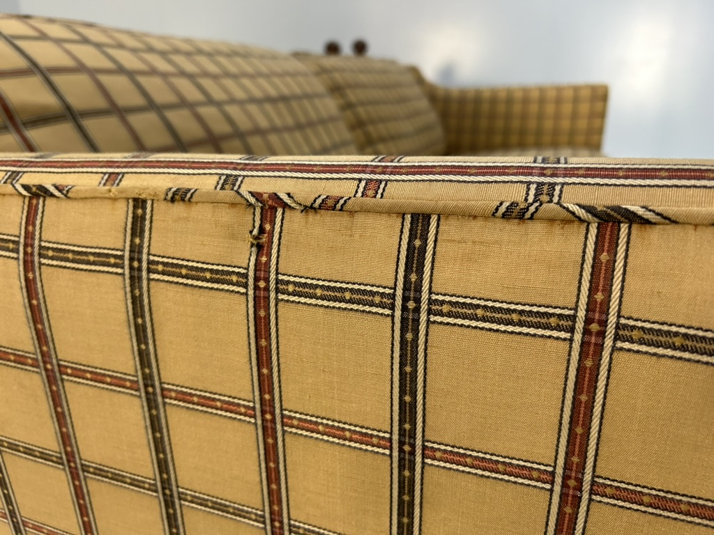 Duresta "Trafalgar" 3-Seat Sofa - In Gold Stripe Fabric - Image 16