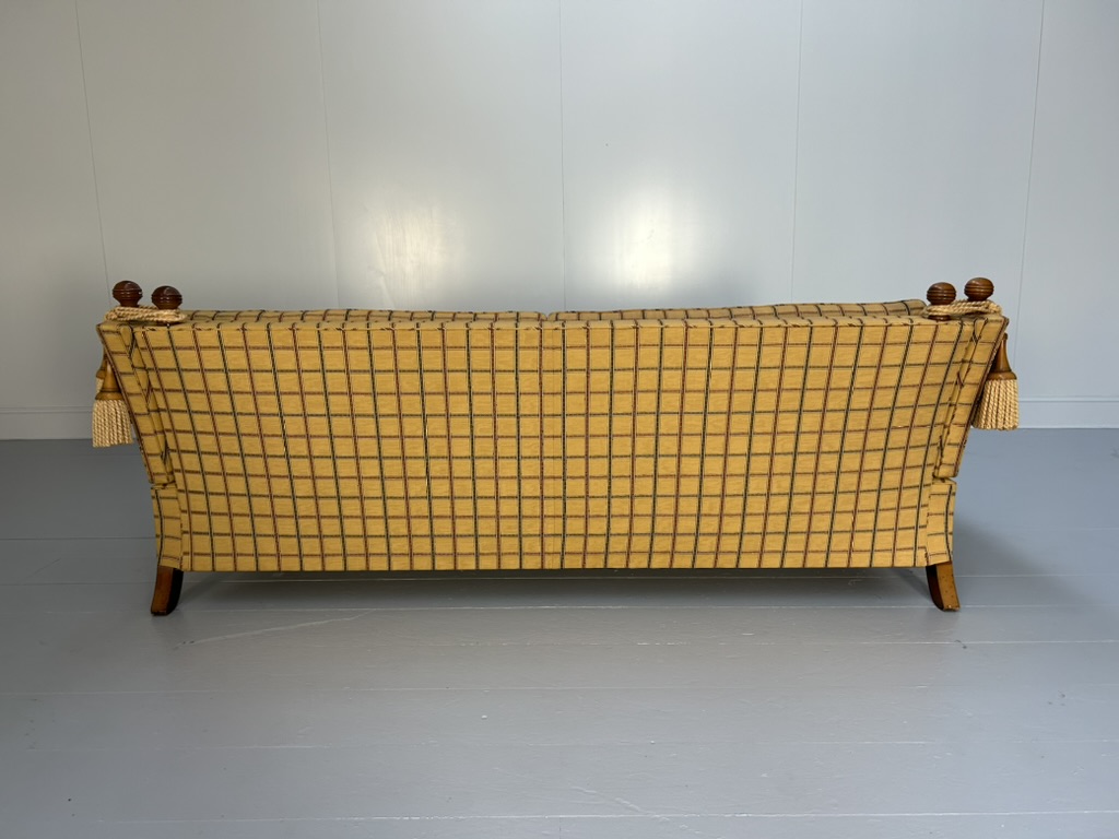 Duresta "Trafalgar" 3-Seat Sofa - In Gold Stripe Fabric - Image 4