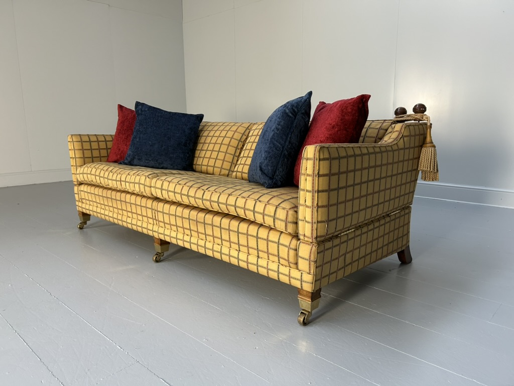Duresta "Trafalgar" 3-Seat Sofa - In Gold Stripe Fabric - Image 13