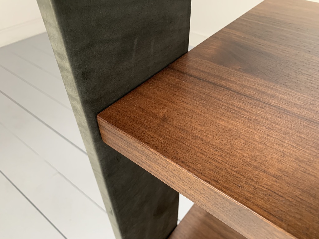 Baxter of Italy "Bourgeois" Bookcase Display Unit - In Canaletto Walnut and Leather - Image 7