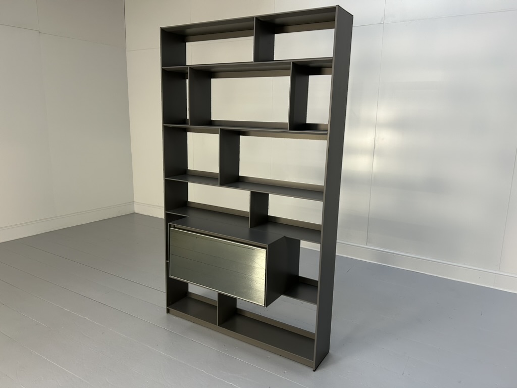 B&B Italia "Flat C" Bookcase Display Unit - In Dark Grey Painted Metal - Image 3