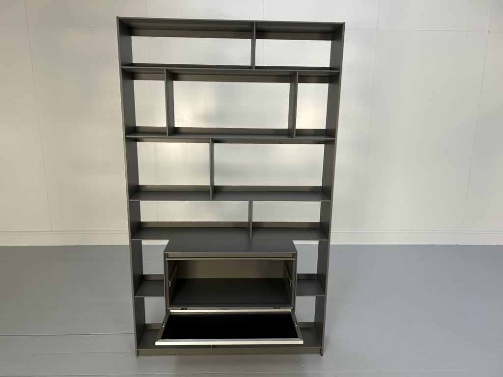 B&B Italia "Flat C" Bookcase Display Unit - In Dark Grey Painted Metal - Image 4