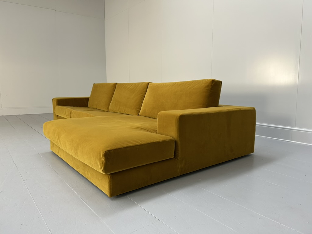 Arketipo "Best" 4-Seat L-Shape Sectional Sofa - In Mustard Yellow Velvet - Image 7