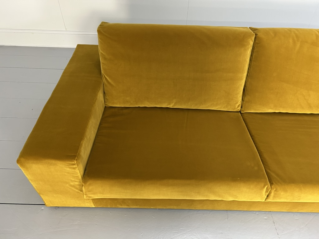 Arketipo "Best" 4-Seat L-Shape Sectional Sofa - In Mustard Yellow Velvet - Image 8