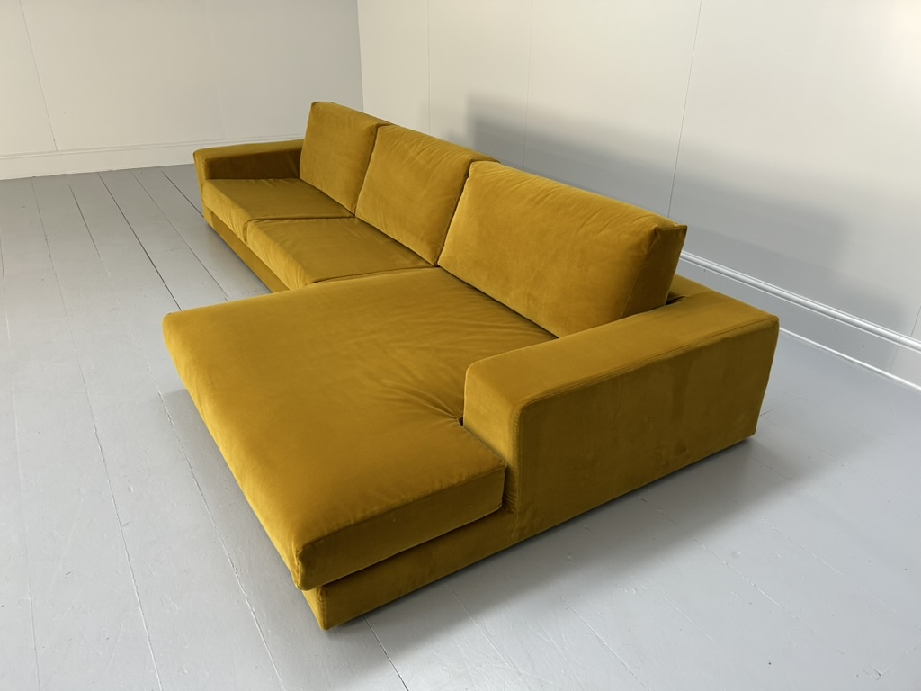 Arketipo "Best" 4-Seat L-Shape Sectional Sofa - In Mustard Yellow Velvet - Image 6