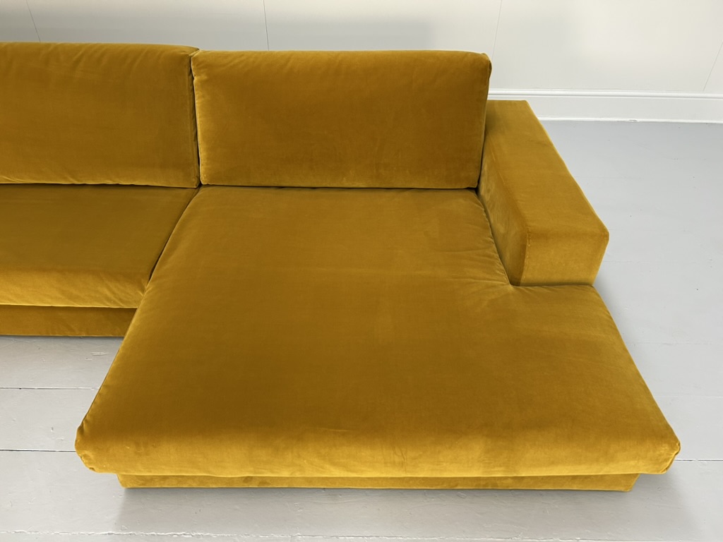 Arketipo "Best" 4-Seat L-Shape Sectional Sofa - In Mustard Yellow Velvet - Image 10