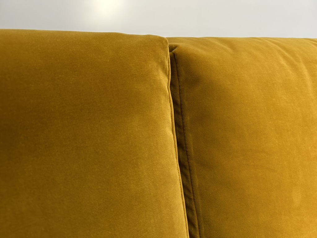 Arketipo "Best" 4-Seat L-Shape Sectional Sofa - In Mustard Yellow Velvet - Image 11