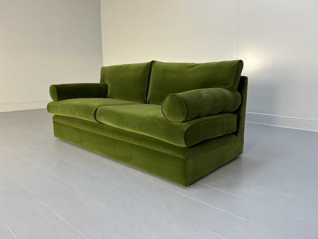 George Smith "Bolster" 2.5-Seat Sofa - In Green Italian Velvet