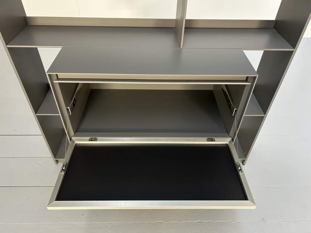 B&B Italia "Flat C" Bookcase Display Unit - In Dark Grey Painted Metal - Image 5