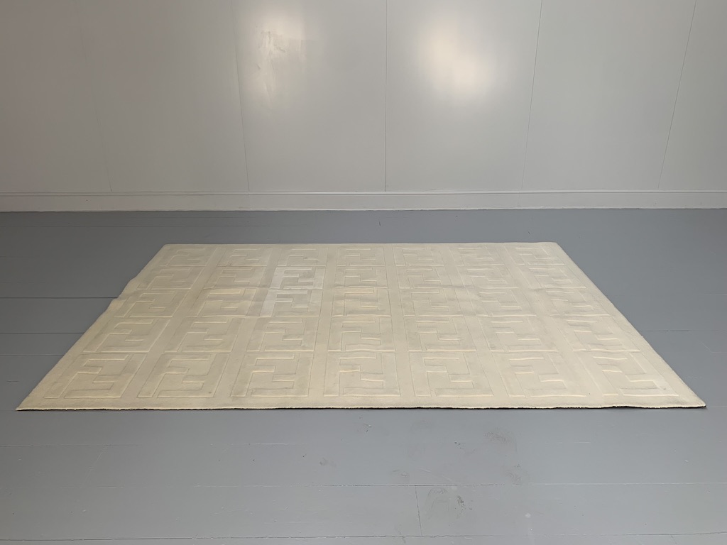 Fendi Casa "Motif" Square Rug - In Ivory Wool - Image 3