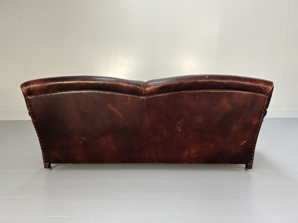 George Smith "Signature" 2.5-Seat Sofa - In Oxblood Leather - Image 3