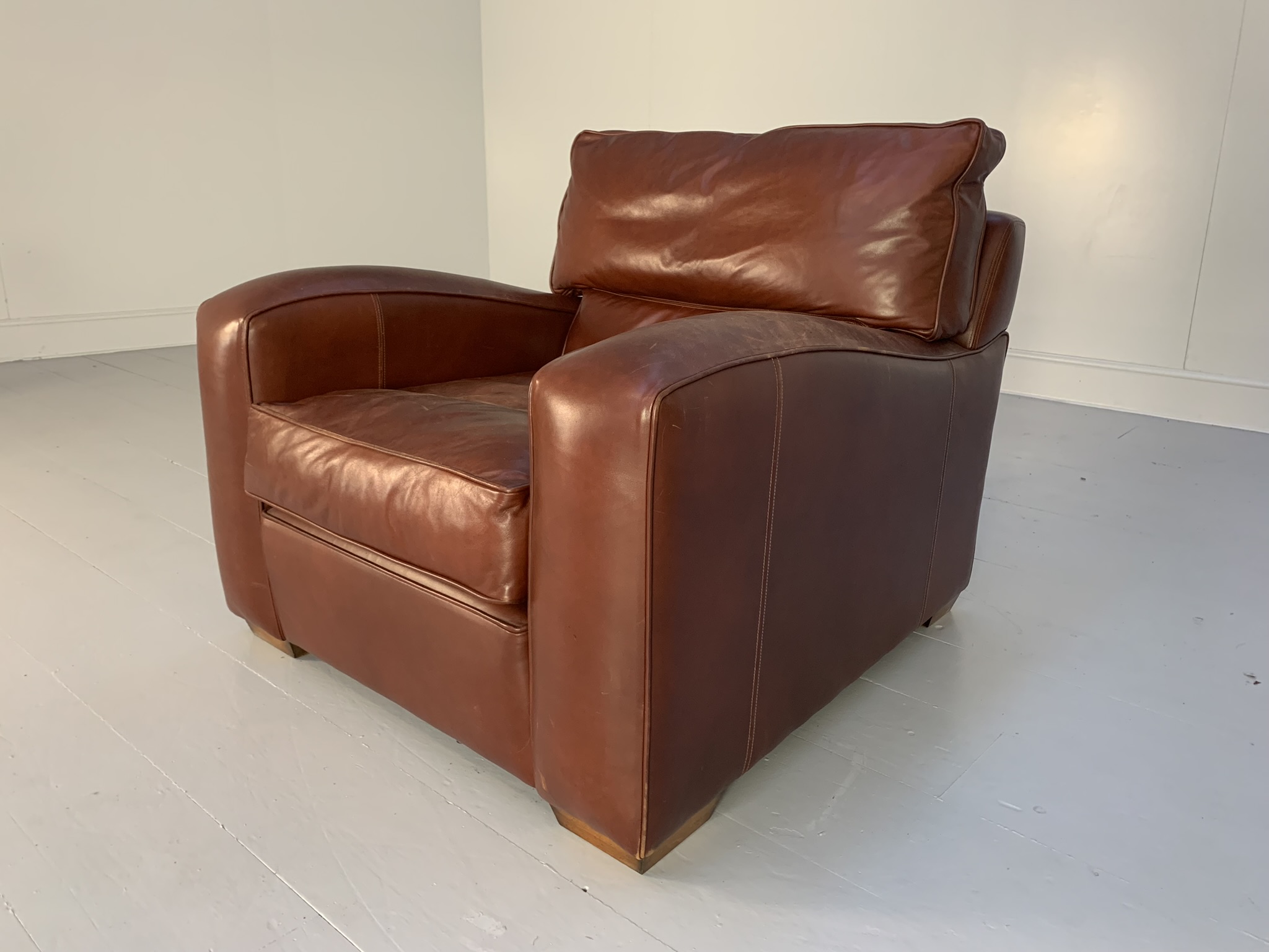 Duresta "Panther" Armchair - In Brown "Mustang" Leather - Image 6