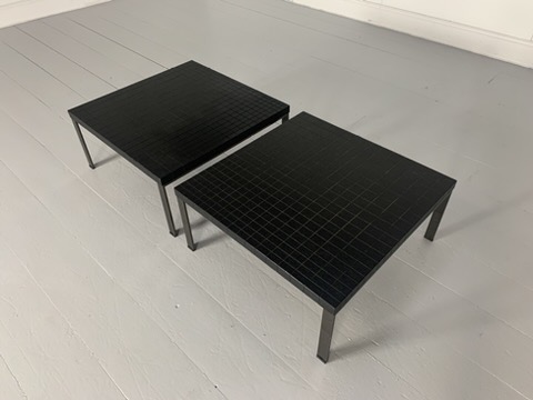 Pair of Poltrona Frau "Geometrie" Coffee Sofa Side Tables - In Wenge - Image 4