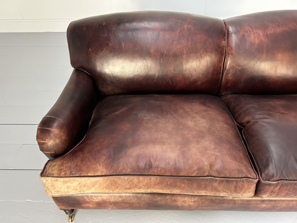 George Smith "Signature" 2.5-Seat Sofa - In Oxblood Leather - Image 11