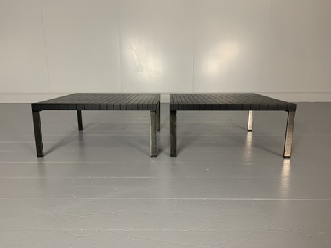 Pair of Poltrona Frau "Geometrie" Coffee Sofa Side Tables - In Wenge - Image 6