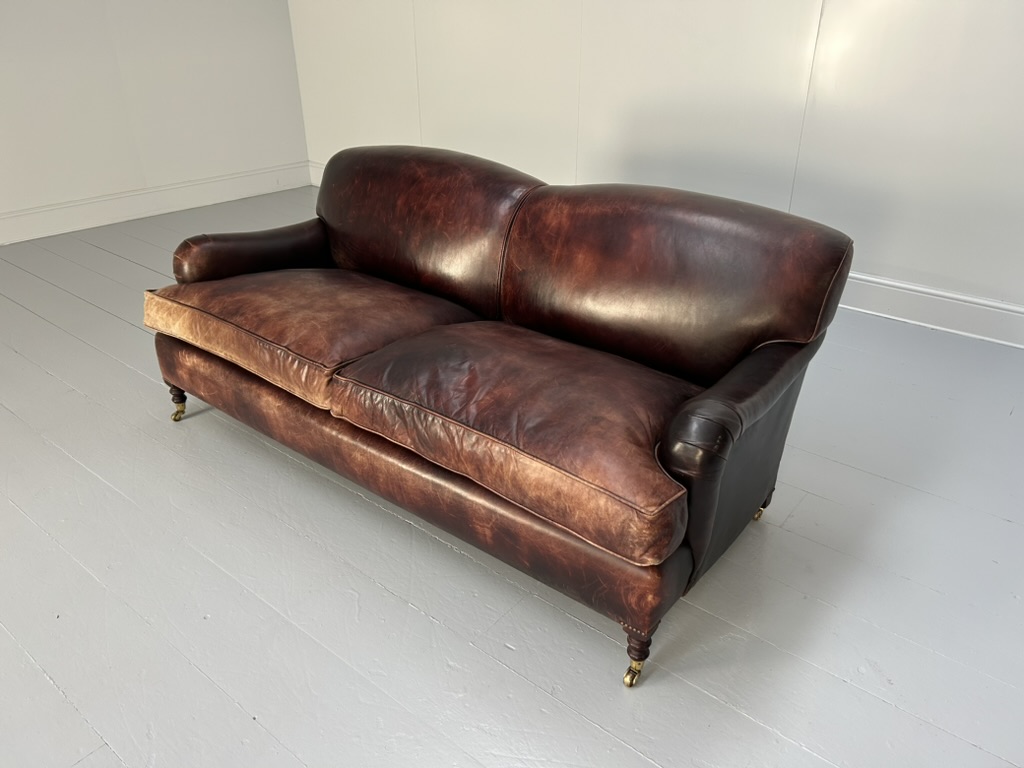 George Smith "Signature" 2.5-Seat Sofa - In Oxblood Leather - Image 10