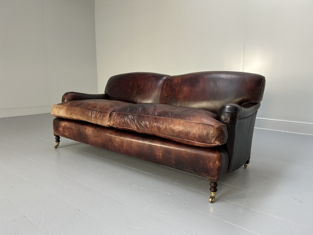 George Smith "Signature" 2.5-Seat Sofa - In Oxblood Leather - Image 6