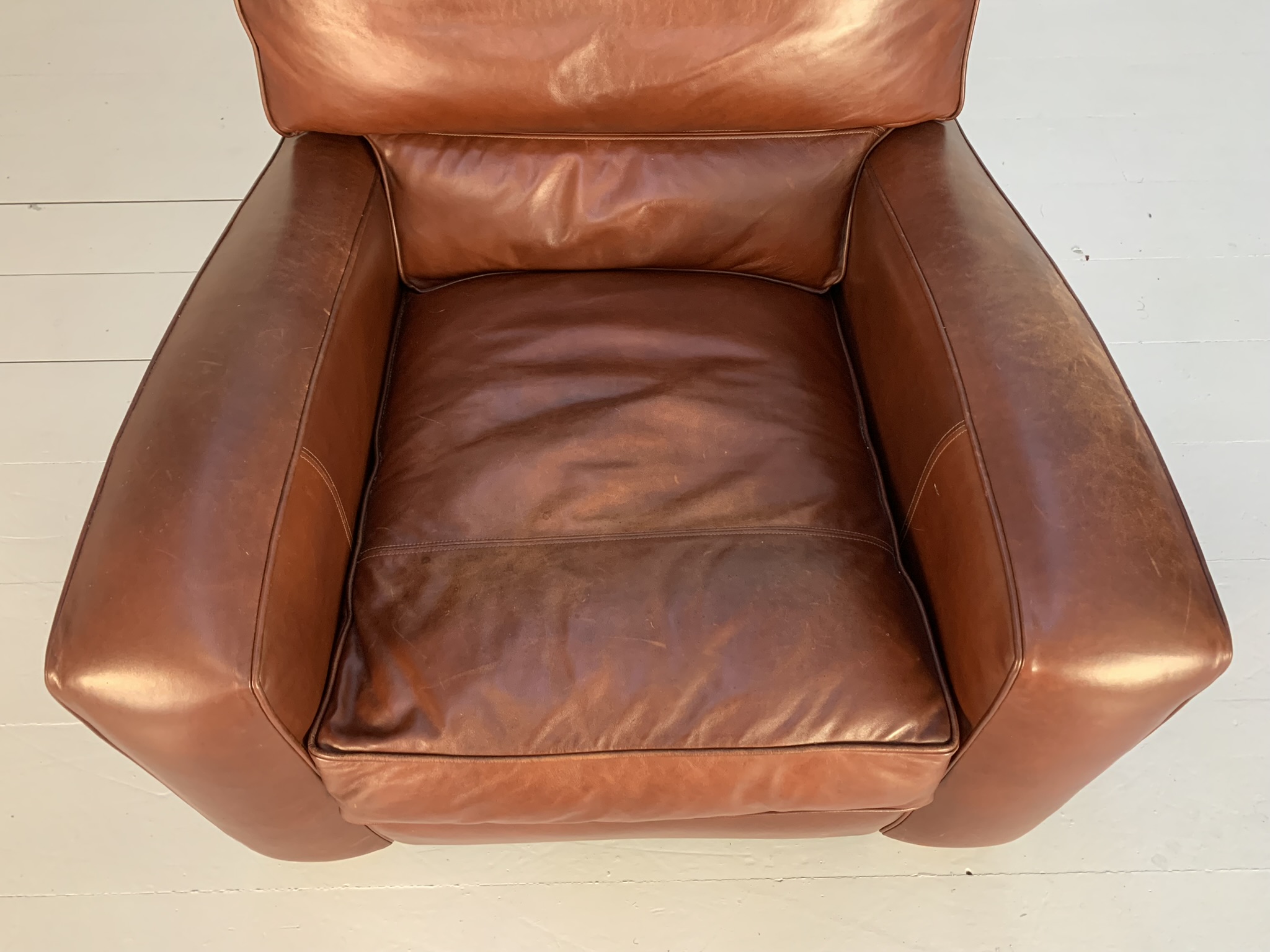 Duresta "Panther" Armchair - In Brown "Mustang" Leather - Image 11