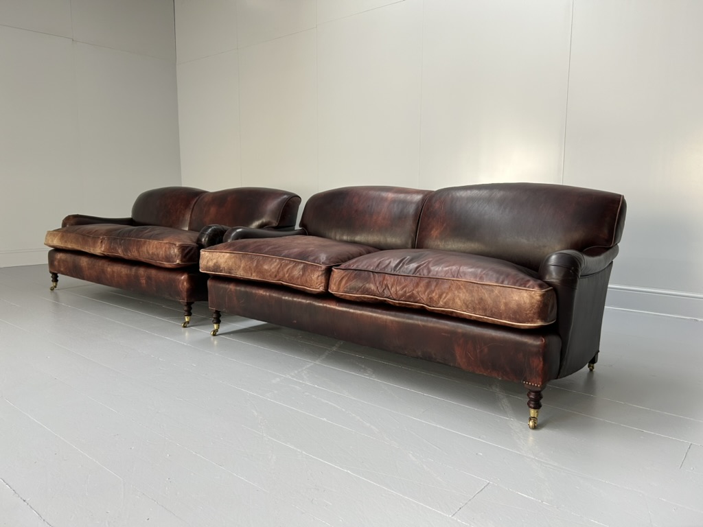 Pair of George Smith "Signature" 2.5-Seat Sofas - In Oxblood Leather - Image 2