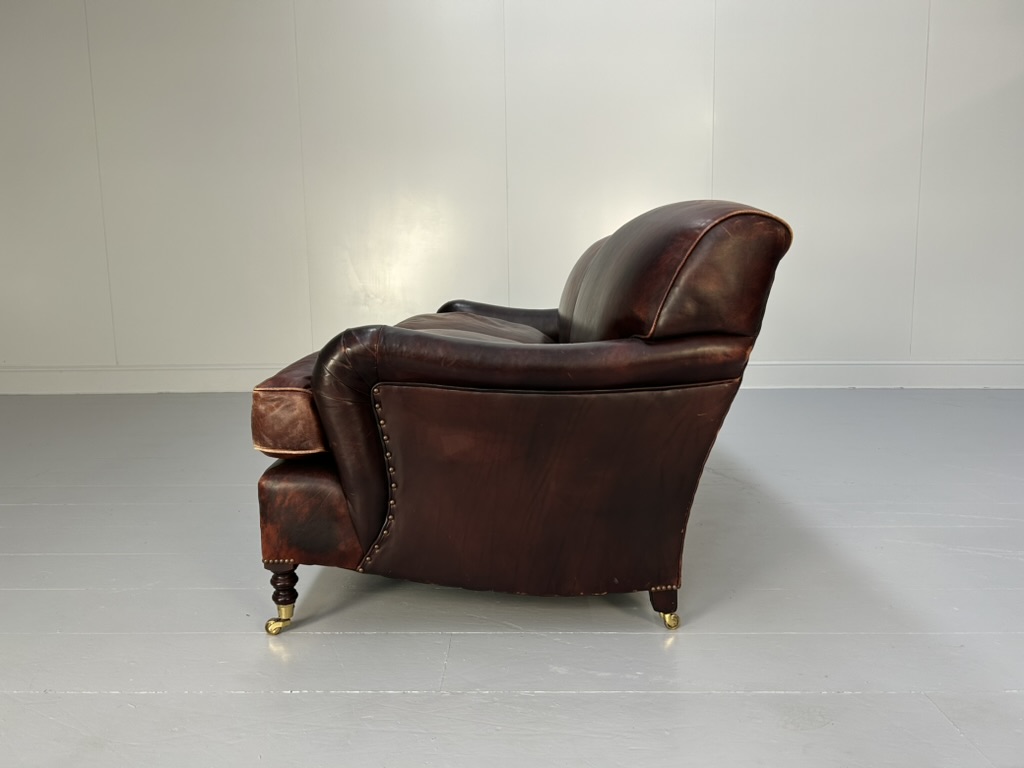 Pair of George Smith "Signature" 2.5-Seat Sofas - In Oxblood Leather - Image 20