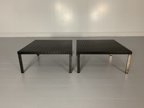 Pair of Poltrona Frau "Geometrie" Coffee Sofa Side Tables - In Wenge - Image 3