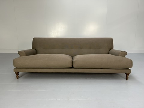 SCP "Oscar" Large 3-Seat Sofa - In Kirkby Design "Relax" Fabric in "Bark"