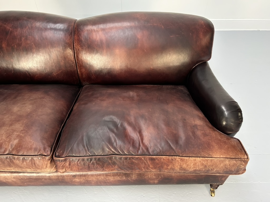 George Smith "Signature" 2.5-Seat Sofa - In Oxblood Leather - Image 12