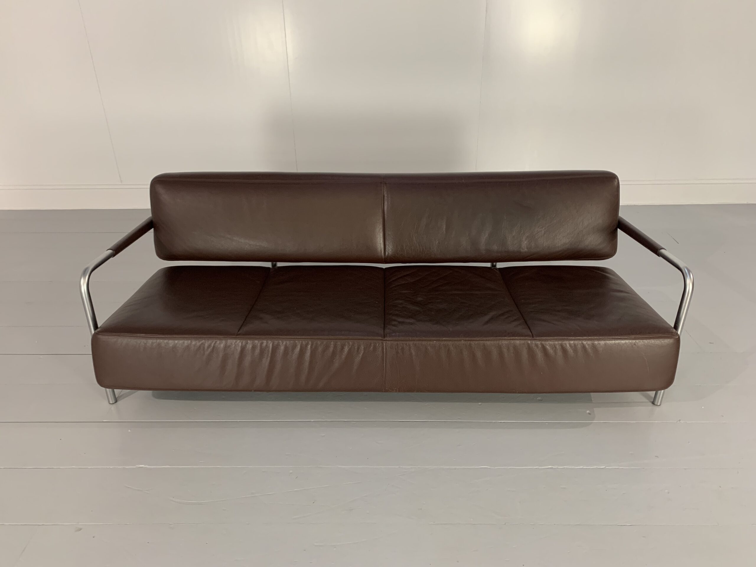 Vitra "Visavis" 3-Seat Sofa - In Dark-Brown Leather - Image 7