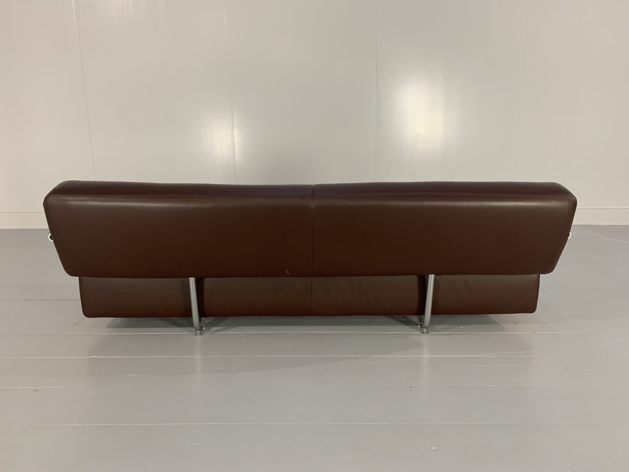 Vitra "Visavis" 3-Seat Sofa - In Dark-Brown Leather - Image 3