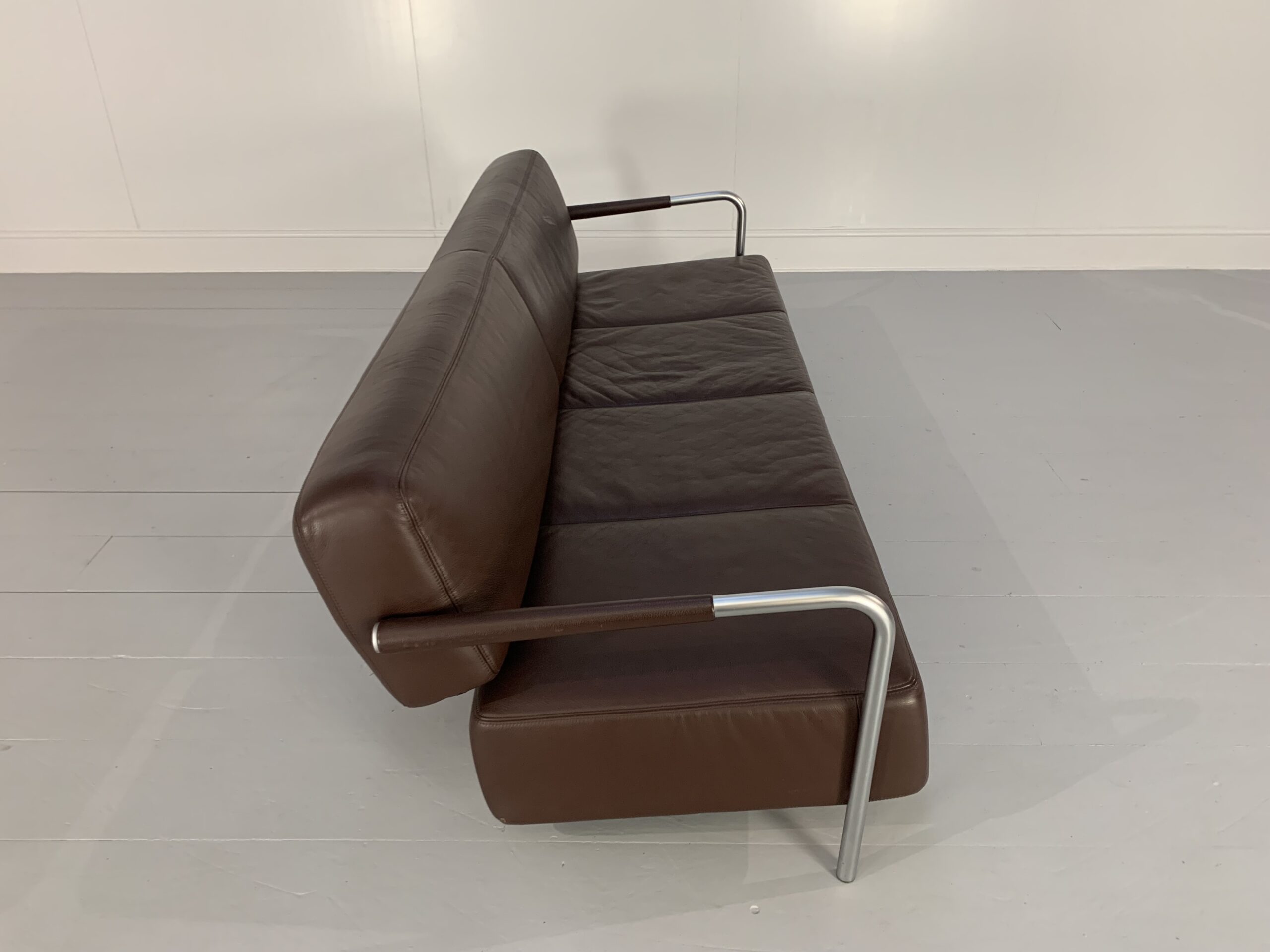 Vitra "Visavis" 3-Seat Sofa - In Dark-Brown Leather - Image 8