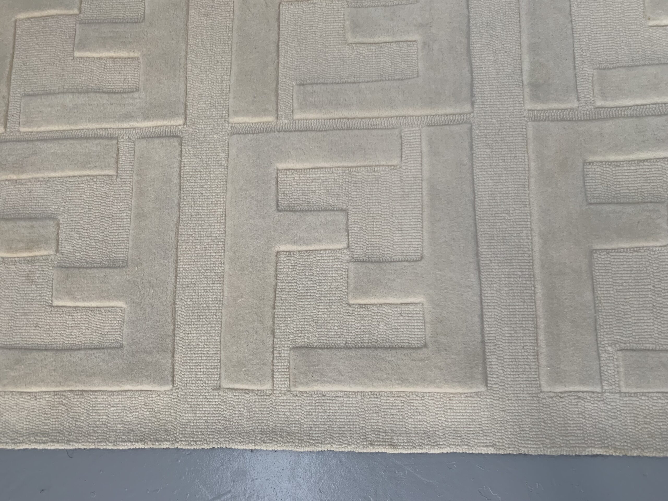 Fendi Casa "Motif" Square Rug - In Ivory Wool - Image 9