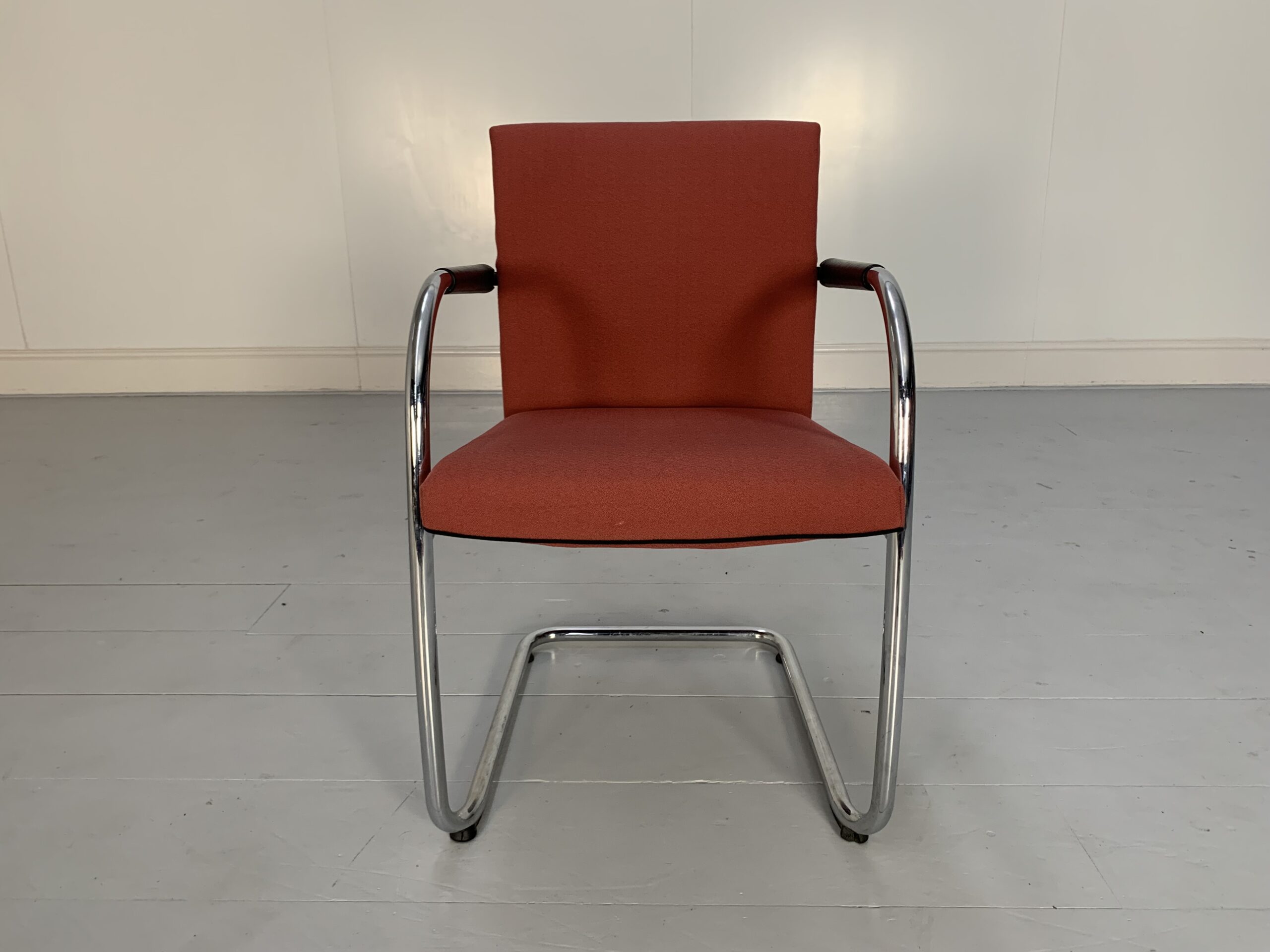 10 Vitra "Visasoft" Dining / Meeting Chairs - In Dark Red Fabric - Image 6