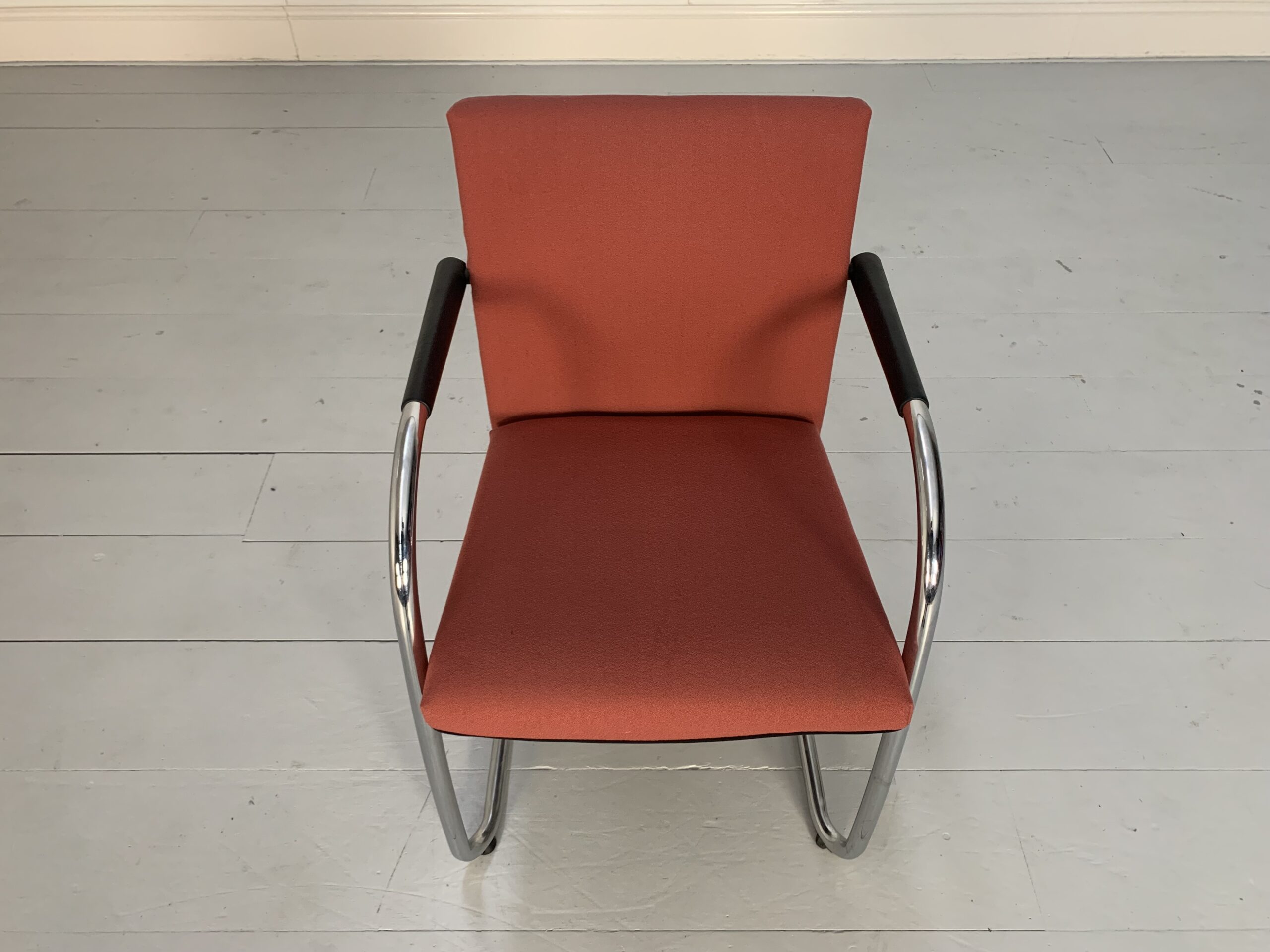 10 Vitra "Visasoft" Dining / Meeting Chairs - In Dark Red Fabric - Image 9