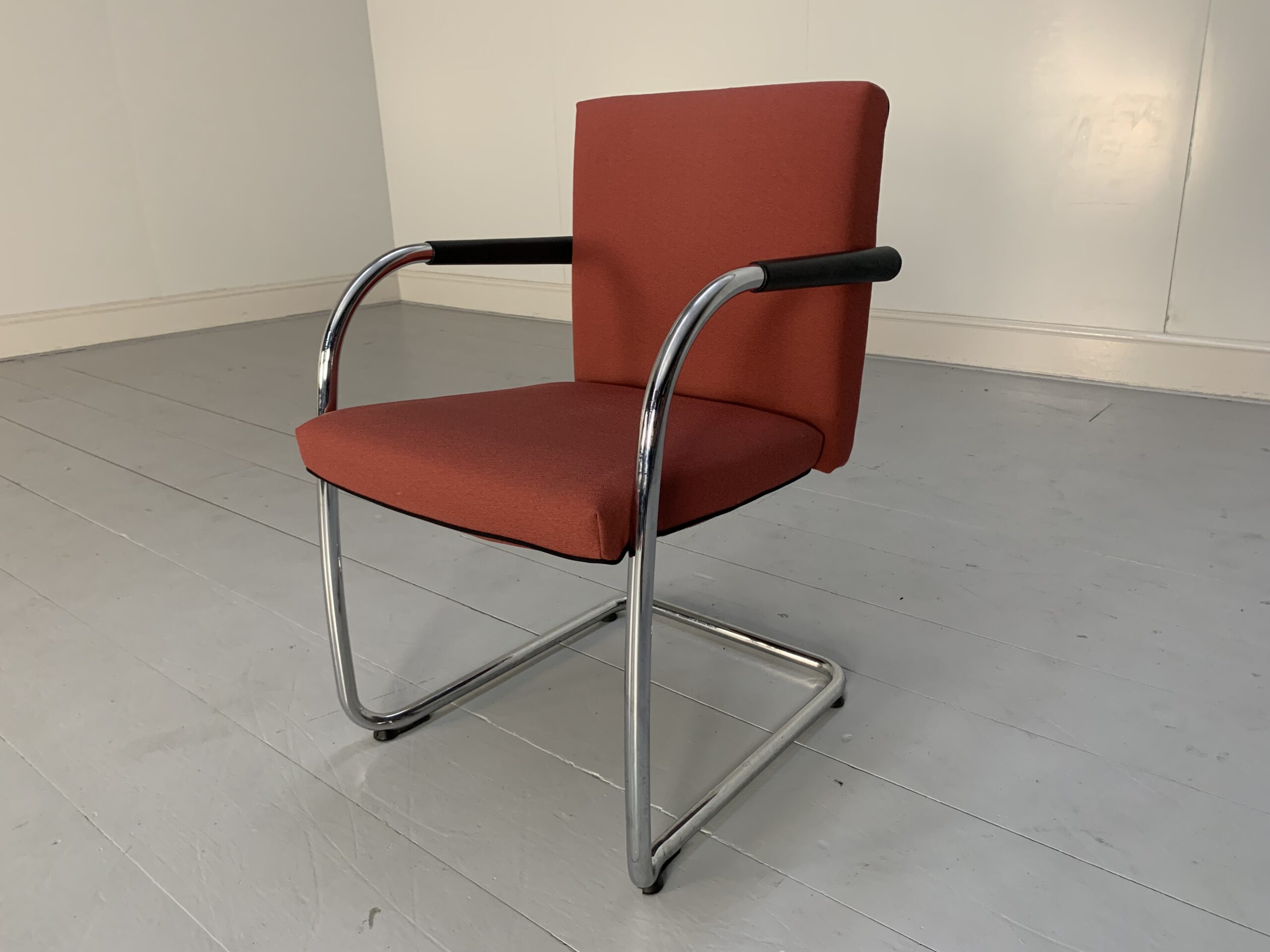 10 Vitra "Visasoft" Dining / Meeting Chairs - In Dark Red Fabric - Image 8