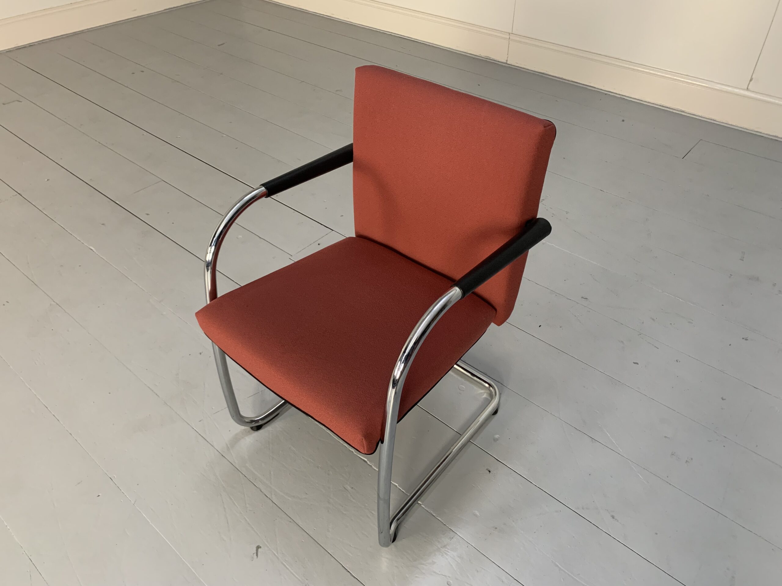 10 Vitra "Visasoft" Dining / Meeting Chairs - In Dark Red Fabric - Image 11