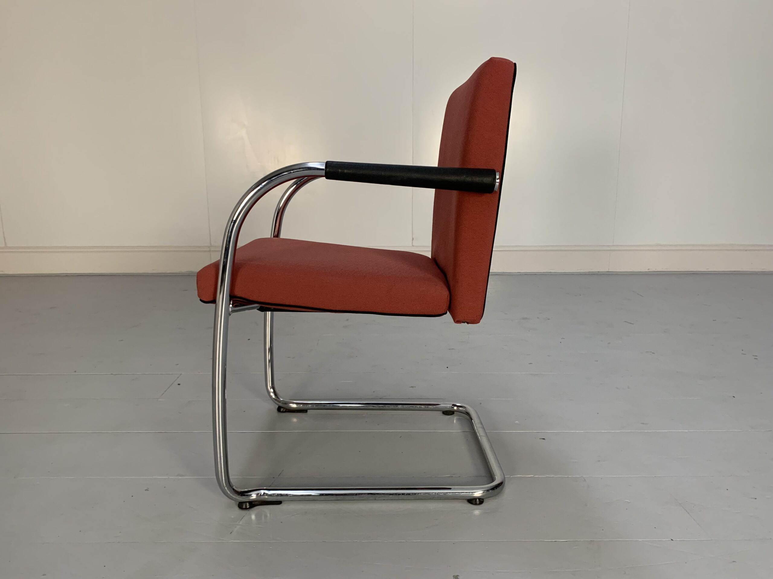 10 Vitra "Visasoft" Dining / Meeting Chairs - In Dark Red Fabric - Image 7