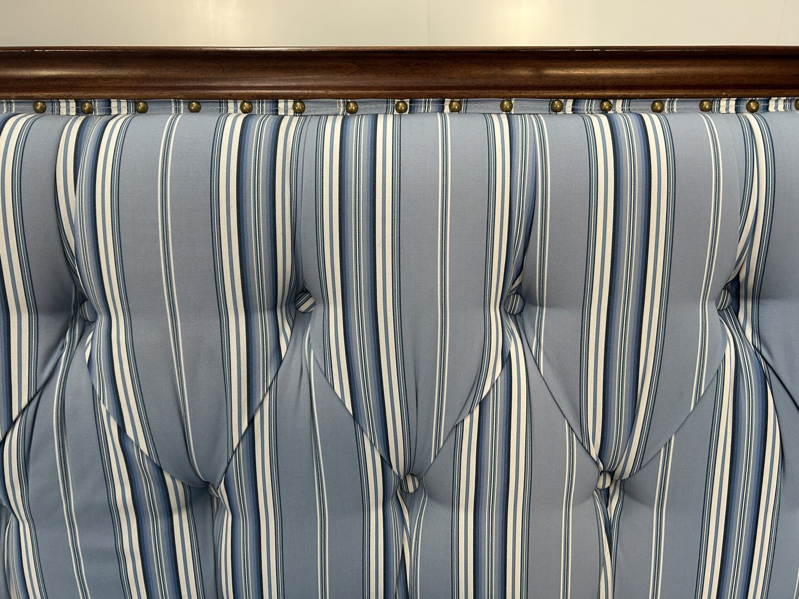 Ralph Lauren "Clivedon" Tufted Sofa - In Blue Stripe Fabric - Image 15