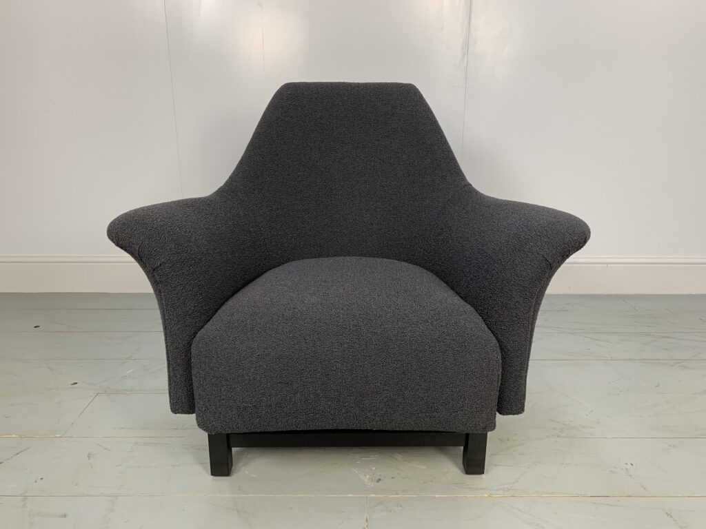 George Smith "Justice" Armchair by Tom Dixon - In Grey Boucle Wool