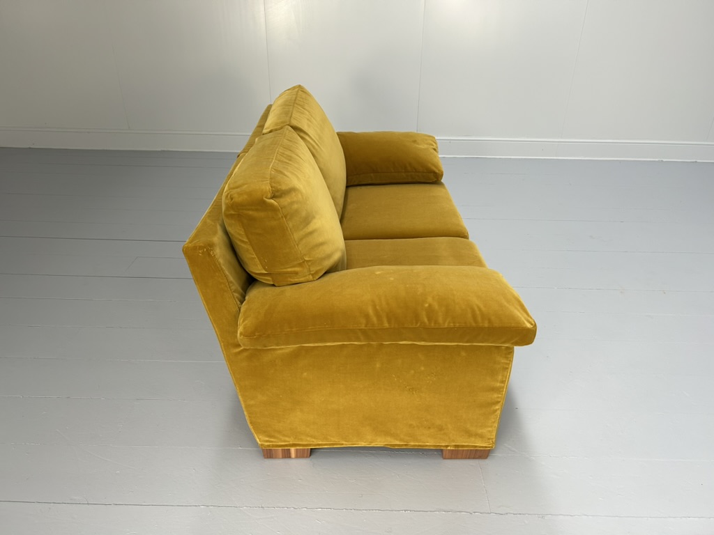Flexform "Cushion-Arm" 2.5-Seat Sofa & Armchair - In Mustard Gold Velvet - Image 10