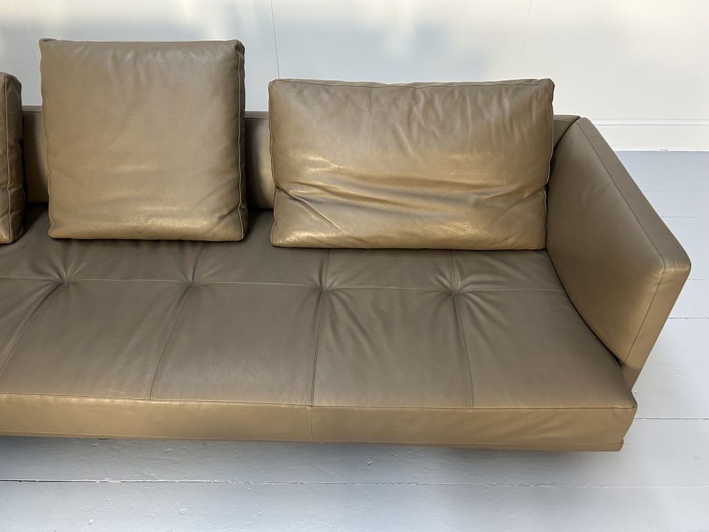 Walter Knoll "Prime Time 490" L-Shape Sofa & "Ameo" Table - In Clay "Safari" Leather - Image 9